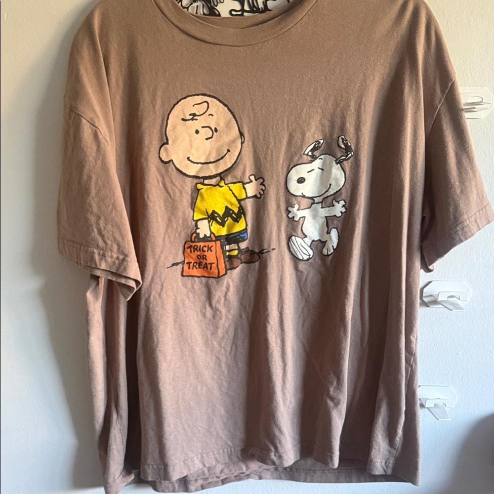 Peanuts Brown Trick or Treat T-Shirt